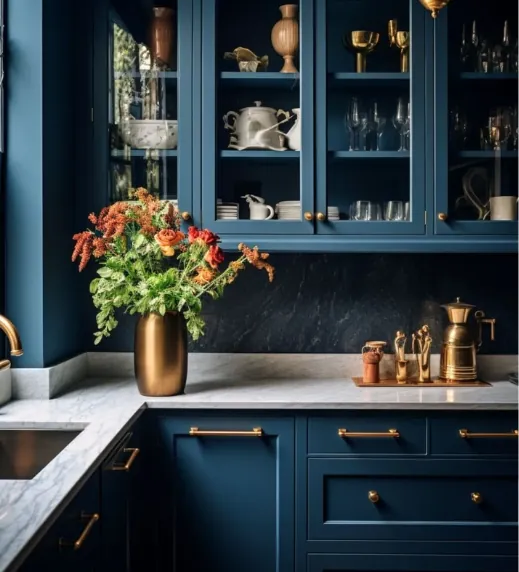 Deep Blues and Charcoal Neutrals